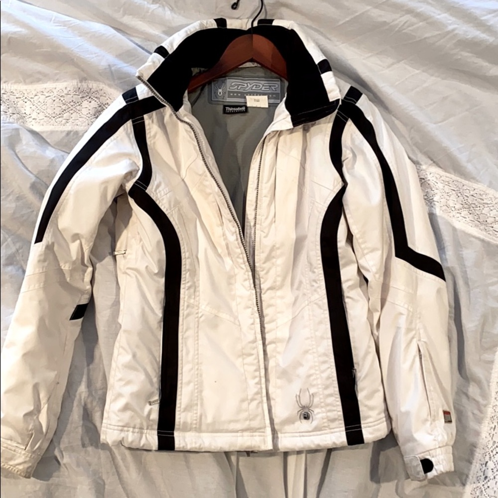Spyder Zip Up White Jacket
